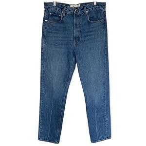 Proenza Schouler Blue Mid-Wash High-Rise Straight-Leg Jeans Size 27